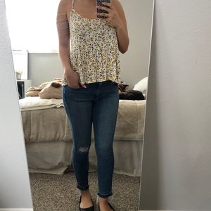 Yellow floral top